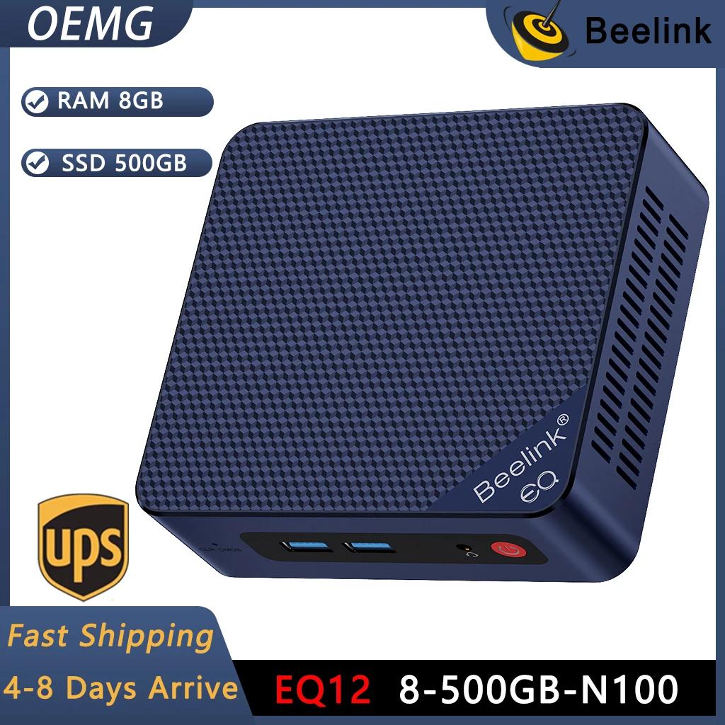 Beelink ̴ PC - EQ12 ˴ ũ N100, 8G DDR5, 500G SSD - 4K 60Hz, WiFi 6, BT5.2-繫, , HTPC, -NAS